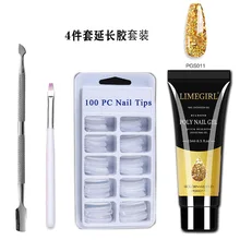 2021 Nail Beauty Crystal Extended Glue Set Nail Tip Brush Tool Set