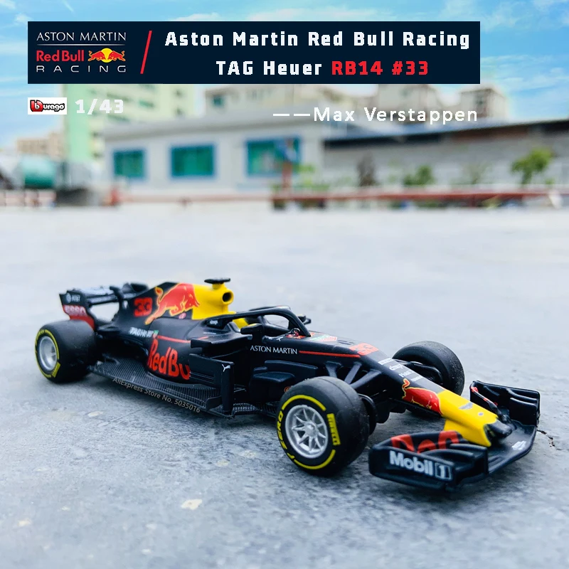 Bburago 1:43 Феррари Red Bull Benz формулы RB14 нет. 33 гоночный автомобиль сплав литьем под