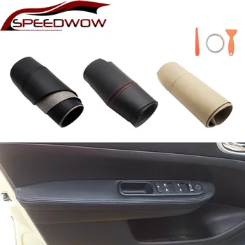 

SPEEDWOW Car Door Armrest Panel Protective Cover Microfiber Leather 4 Doors Cover Trim For Peugeot 307 2004-2013 4 Pcs