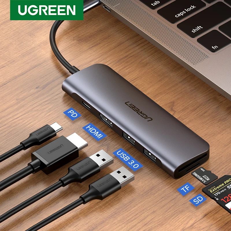 Doca para Macbook Divisor tipo de Porta Hub tipo c para Multi Ugreen Adaptador Hdmi Pro Huawei Companheiro 30 Usb-c 3.1 Usb c 3.0 Hub