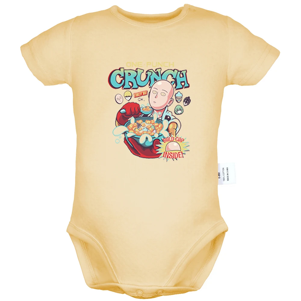 Dexter Genius ONE PUNCH-MAN Crunch Saitama дизайнерский белый желтый костюм для новорожденных комбинезон для малышей Onsies, хлопковая одежда - Цвет: YdBSY1315D