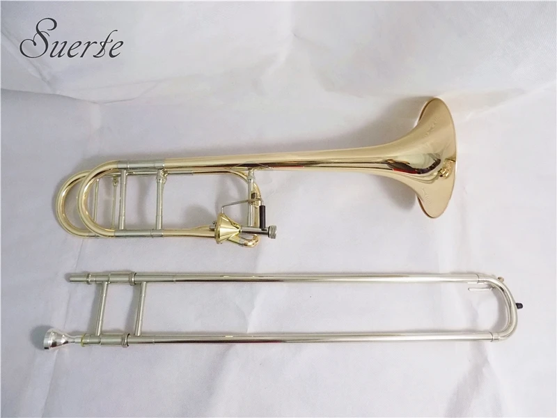 Bb/F Thayer клапан тромбона с пеной чехол и мундштук Золото латунь колокол тромбоны Музыкальные инструменты