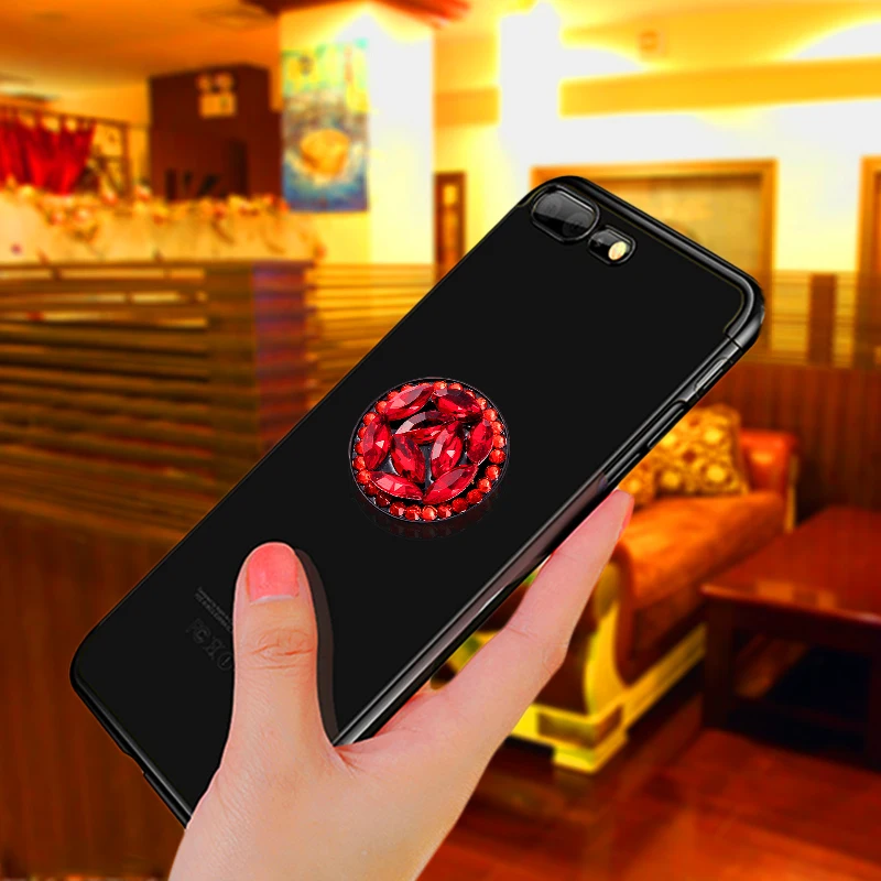 Pocketsocket Bling Держатель с бриллиантами подставка для IPhone X 7 samsung huawei карманная розетка держатель для сотового телефона