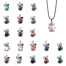 SEVSNESTONE ожерелье Подвесной Рейки Чакра 16 мм натуральный камень бусины Слон цинковый сплав Подвески для женщин женские ювелирные изделия