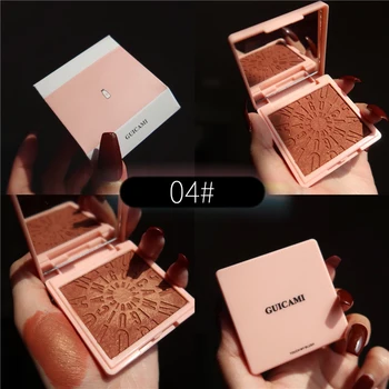 

GUICAMI Pearly Blush Peach Blush Pearlescent Natural Rouge Beauty Blush Makeup Peach Shimmering Blush Palette face makeup TSLM1