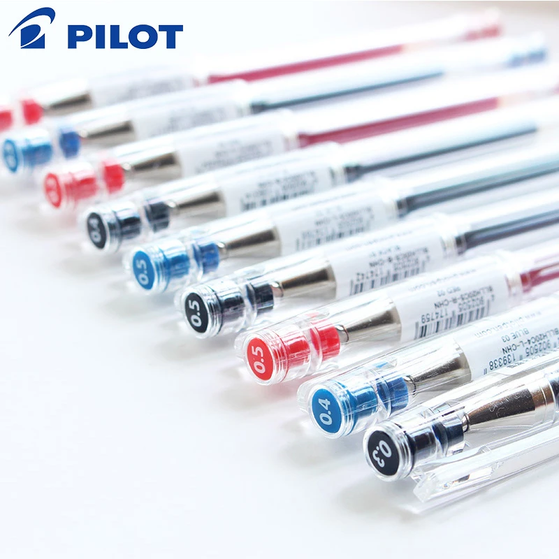 

12pcs PILOT HI-TEC-C Large Volume Needle Tube Gel Pen BLLH-20C3/4/5 Student Stationery Japan Writing Supplies