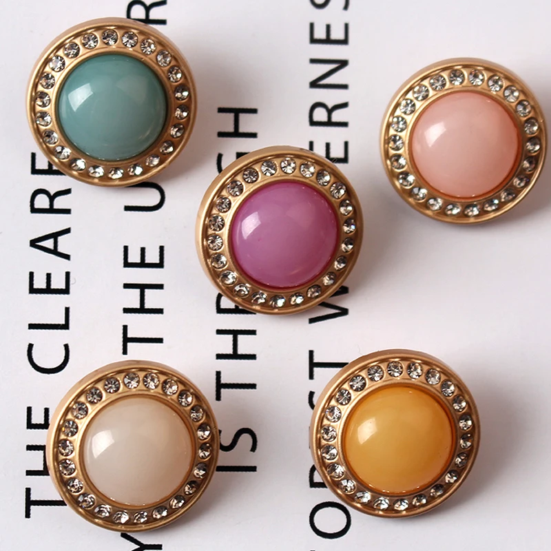 5pcs 25mm 7colors Metal style buttons Alloy garment accessories DIY materials,sewing Accessories wedding craft supplies