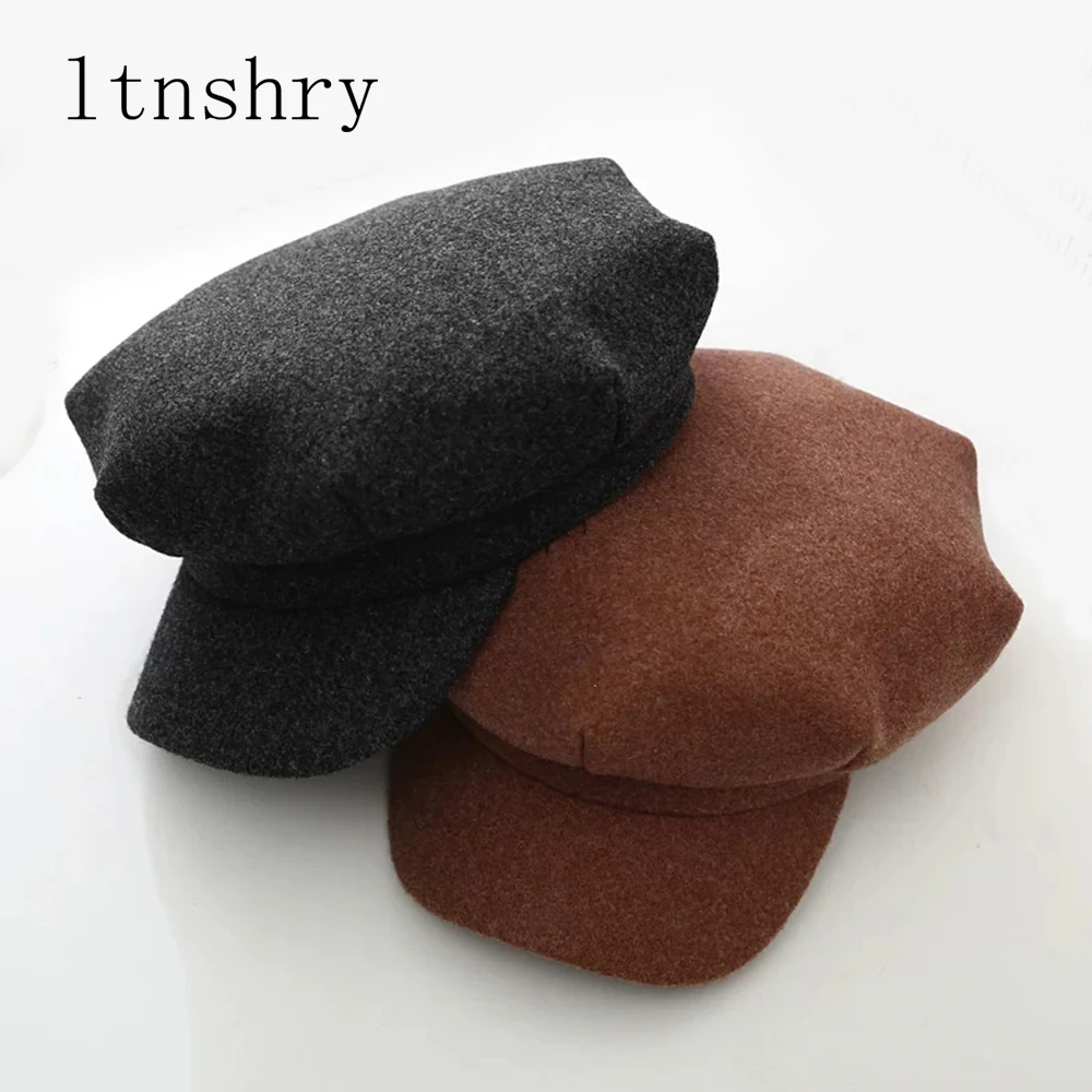 

2019 NEW Autumn berets octagonal hats for women flat military baseball cap ladies solid caps women casual hat Gorra Mujer
