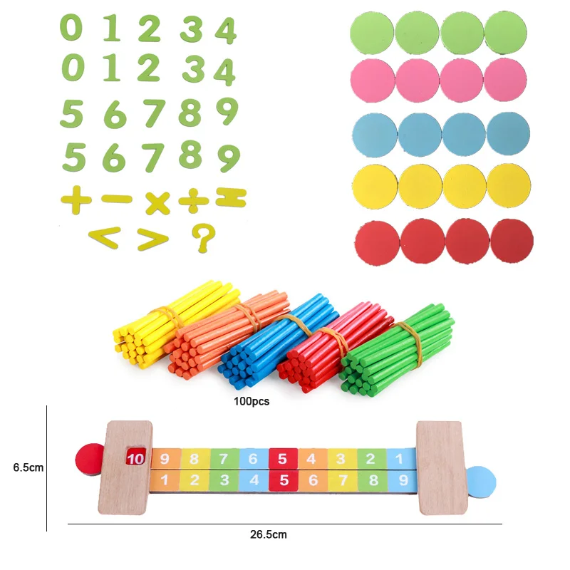 Дошкольная деревянная детская игрушка maty toy набор часов abacus Tangram математическая линейка ребенок lerarning Educatioanl деревянный игрушечный набор инструментов для детей - Цвет: E