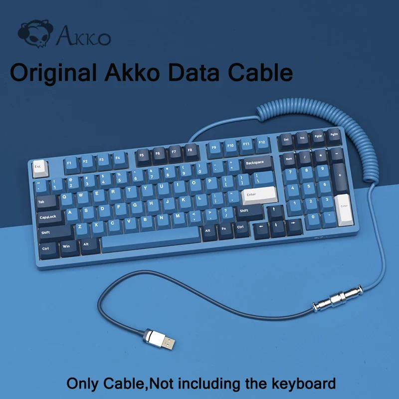 Оригинальный USB-кабель Akko Type C механическая клавиатура спиральная 1 7 м