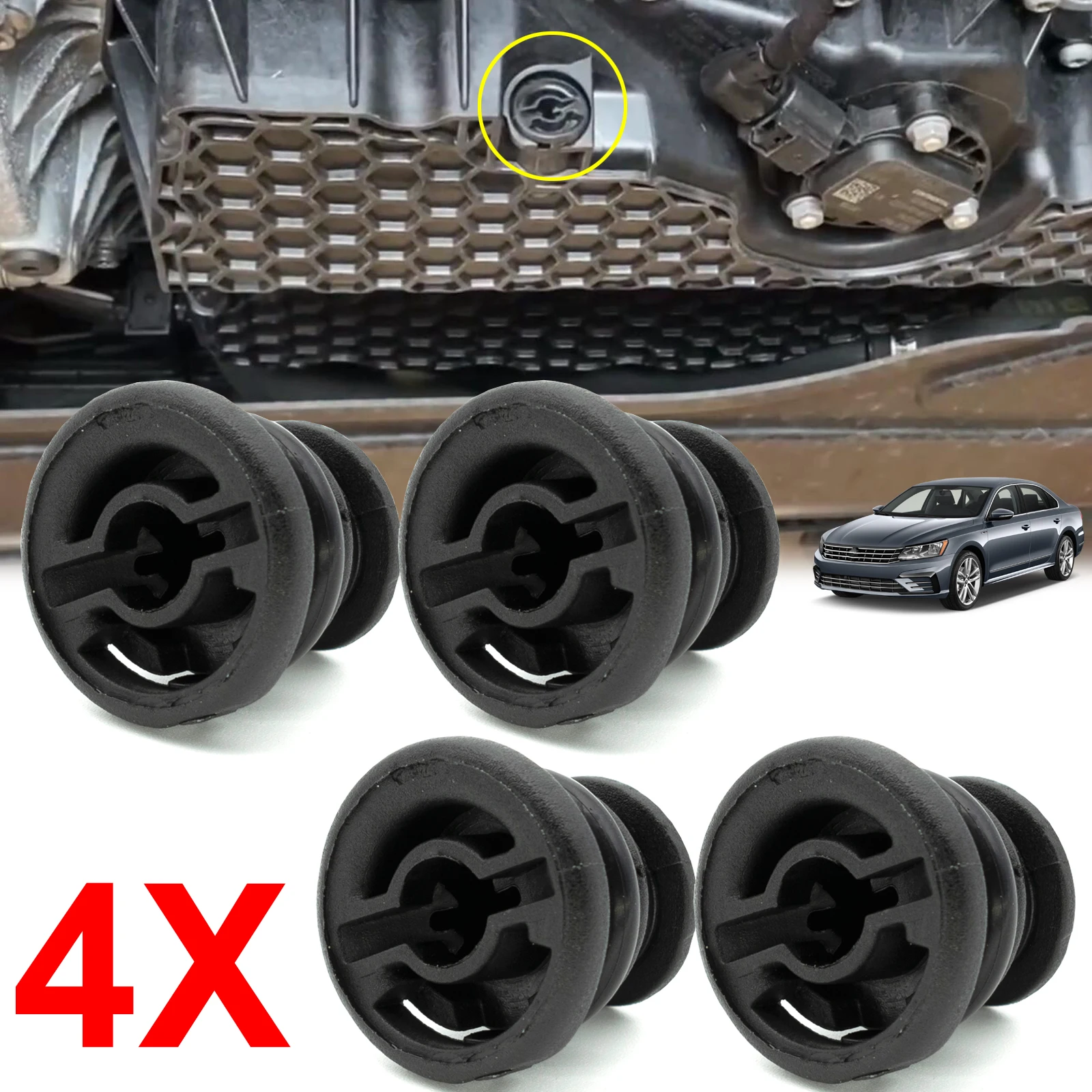 2 Pairs Engine Oil Drain Plug Sump Pan 06L103801 For Audi A1 A3 A4