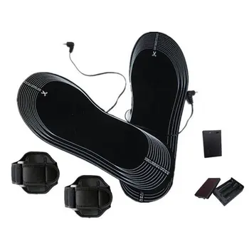 

1 Pair Cuttable Carbon Fiber Insoles Battery Powered Foot Warmer Shoes Pads for Shoes Boot Keep Warm