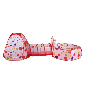 

3-In-One Children's Foldable Portable Track Tent Kids Pipeline Crawling Indoor Outdoor Field Cartoon Tabernacle