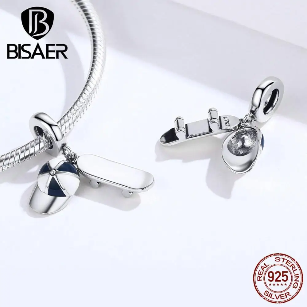 Bisaer 925 Серебряная серия Dream Life теплая Домашняя любовная надпись Famlily ветряная мельница Радужная бейсболка Подвески Бусины DIY ювелирные изделия