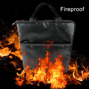 

Portable Fireproof & Waterproof Document Envelope File Folder Cash Pouch Fireproof Money Bag Lipo Safe Bag for Home Office