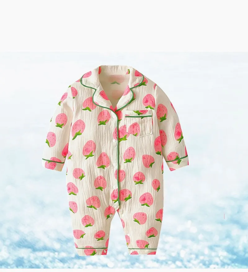 Baby Bodysuits comfotable Baby Rompers Boys Girls Sleep Play Pajamas 100% Organic Cotton Long Sleeve One-Piece Jumpsuit Button Down Newborn Sleepsuit Pjs Baby Bodysuits Fur Baby Rompers