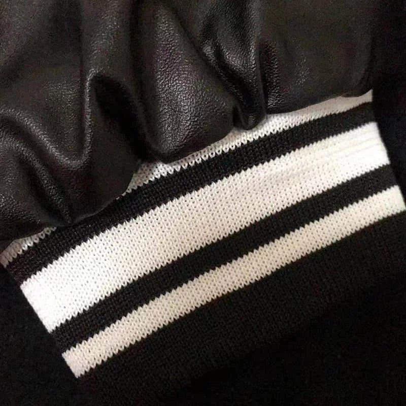 High street men's jacket spring autumn national fashion hip-hop woolen vintage baseball jacket men's loose street coat unisex