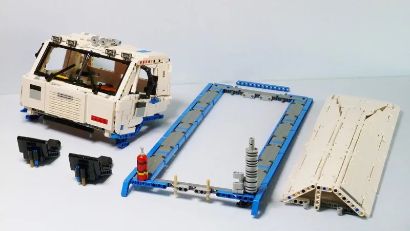 MOC 27092 Technic Tatra T813 8x8 PROFA Engineering Car Tractor внедорожный грузовик Arakawa городской самосвал