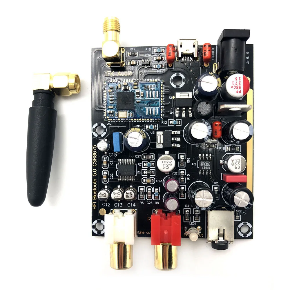 Último receptor inalámbrico CSR8675 + LDAC APTX HD Bluetooth 50 compatible con 96K 24BIT con antena