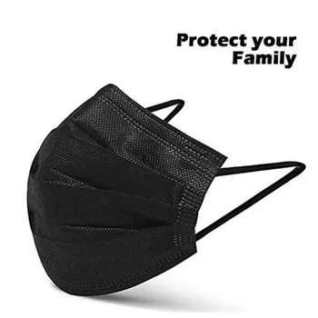 

50pc Cover 118 Inch Non-woven Fabric Protective Cover Family Disposable Facemask Anti-dust 3ply Elastic Ear Loop Personal Cover