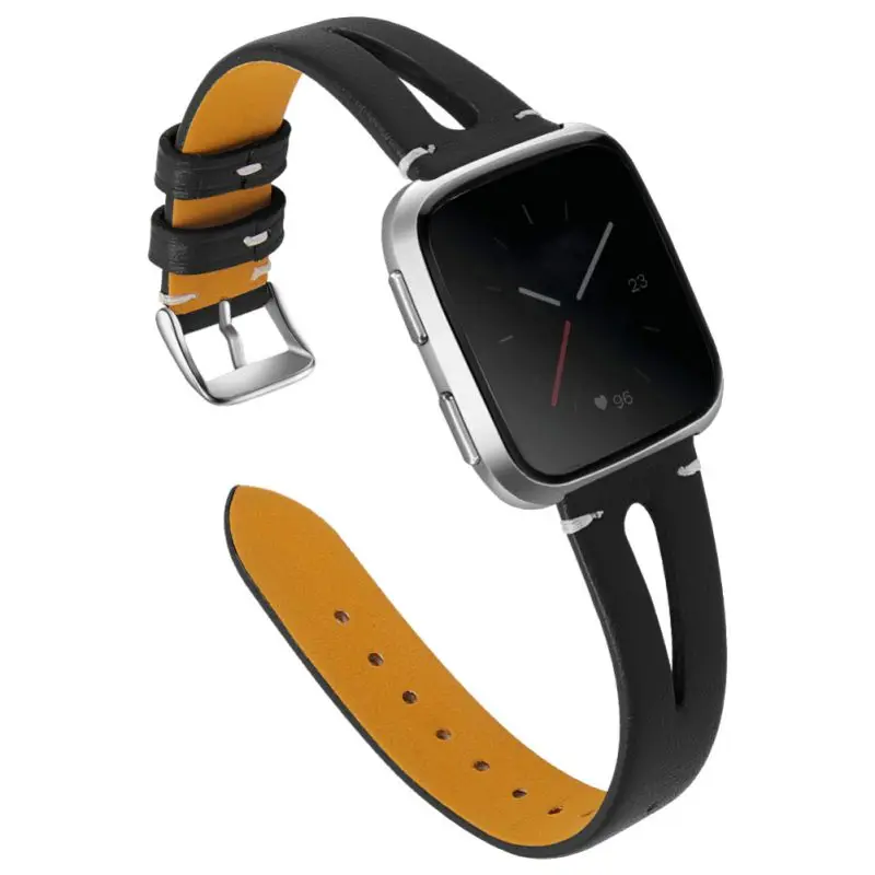 Браслет из натуральной кожи часы ремешок Замена для Fitbit Versa Lite Edition Smartwatch