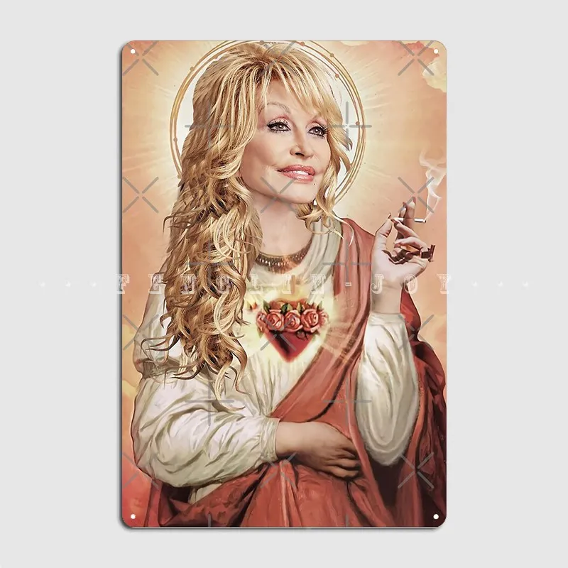 Saint Dolly Smoker Poster Targa In Metallo Cinema Garage Pub Garage Design Wall Decor Tin Sign Poster