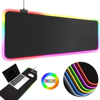 

Luminous RGB LED Light Mouse Pad Anti-slip Large Gaming Mouse Pad 25*30/30*80/40*90 Desktop Mousepad Big Mouse Cushion Pad Mat