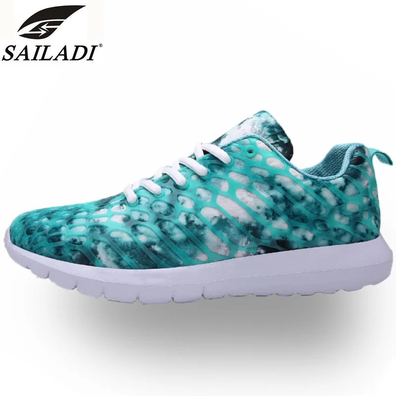 Sailadi/Лидер продаж; обувь для любителей бегать; камуфляжная дышащая Спортивная обувь на шнуровке; кроссовки для тренировок на открытом воздухе; S2323 - Цвет: Water blue