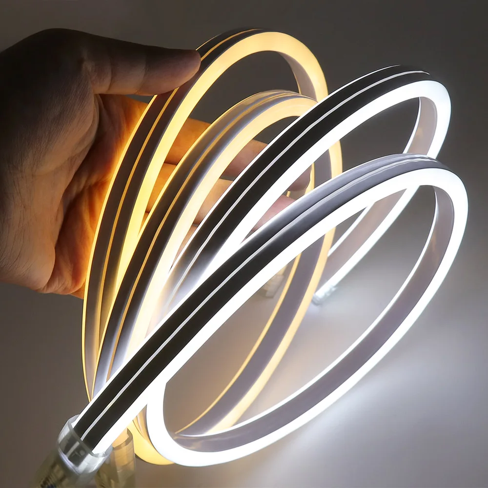 Double-sided Neon Light LED Strip 220V AC 2835 120led/M Flexible LED Tape Waterproof IP67 Home Decoration Lamp with EU Plug Double-sided Neon Light LED Strip 220V AC 2835 120led/M Flexible LED Tape Waterproof IP67 Home Decoration Lamp with EU Plug