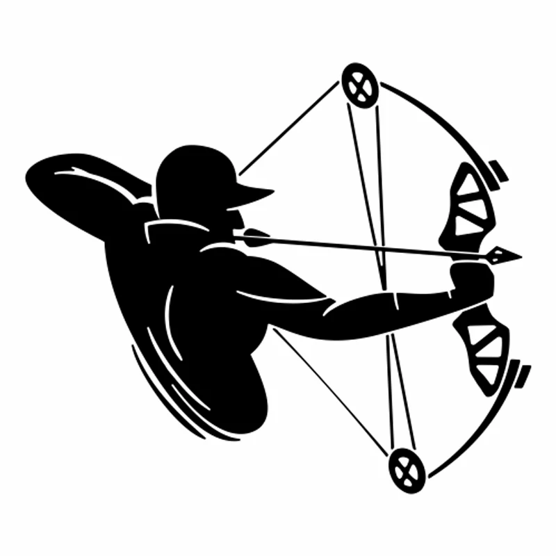 

Archery Car Sticker Bow Hunting Decor Cool Removable Waterproof Black/White CL456