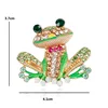 Wuli&baby Lovely Rhinestone Frog Brooches Women Unisex Animal Party Casual Brooch Pins Jewelry Gifts ► Photo 2/4