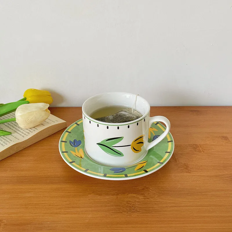 SERVICE A THE,Pink Cup and Saucer200400mlensemble de tasses à café