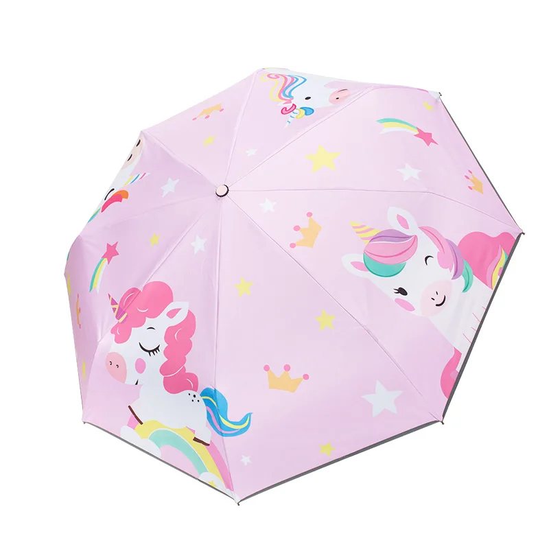Cute Cartoon Unicorn Folding Umbrella