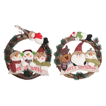 

1 Pcs Christmas Wreath ,Door Hanging Decorations for Xmas Holiday Front Door Ornaments