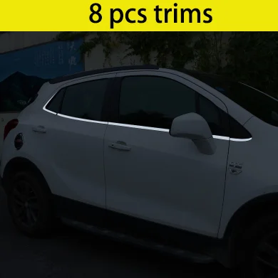 8 pcs bottom trims Нержавеющая сталь окна автомобиля планки для Opel Mokka Buick БИС горький Mokka 2013 Vauxhall - Цвет: 8 pcs bottom trims