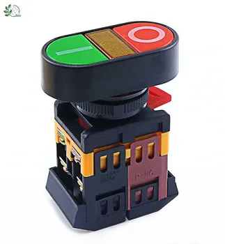 

22mm 24V 36V 48V 110V 220V 380V ON/OFF START STOP 1 NO NC APBB-22N Momentary Push Button Switch With LED yellow Lamp