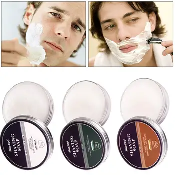

100g Shaving Soap Epilator Barber Shop Mustache Beard Hair Removal Foam Cream Nourishing Refreshing Oil Control Travel Portable
