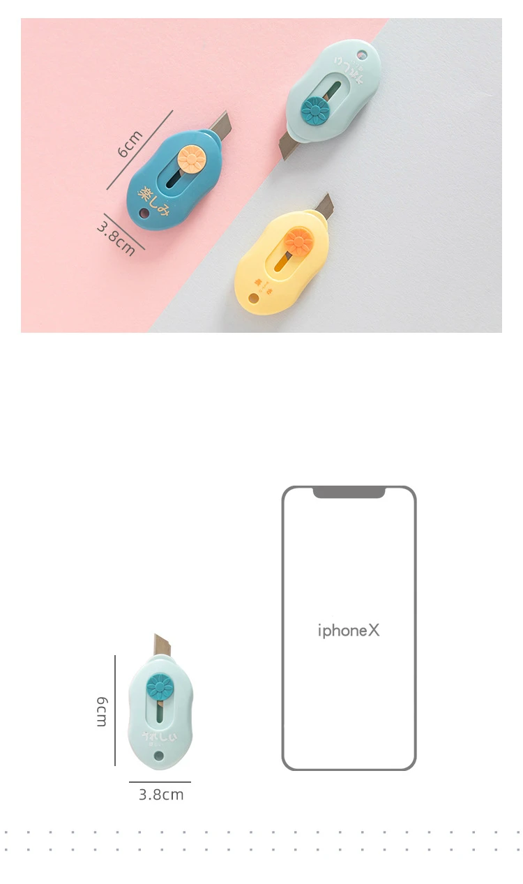 4 шт./лот Kawaii Мини Портативный Универсальный нож милый мультфильм DIY ручная резка ножницы креативный мультфильм резка канцелярские принадлежности