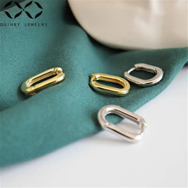 Куинби серьги из стерлингового серебра 925 пробы для женщин минимализм геометрические серьги-кольца ретро вечерние aretes девушка подарок круглые серьги-обручи Q5