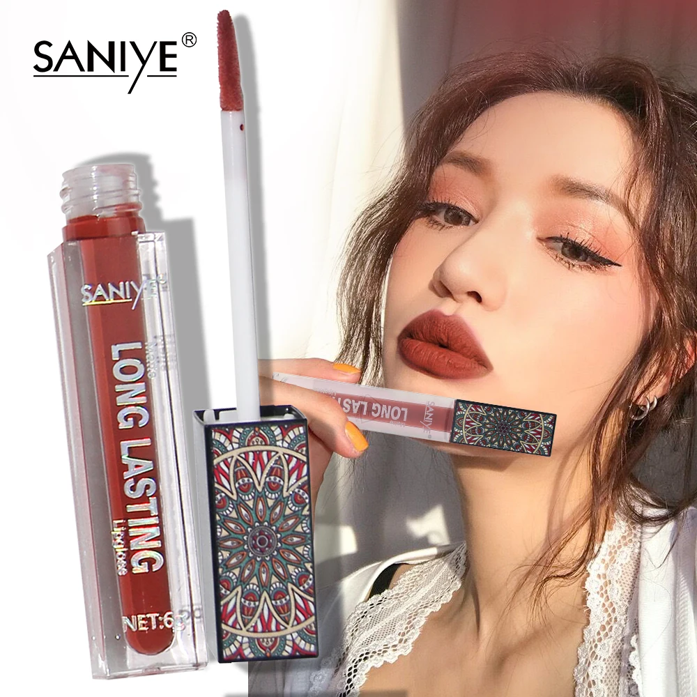 SANIYE, Макияж для губ, матовая губная помада, цвет телесной тыквы, жидкая губная помада, блеск для губ, матовый Batom, матовая помада L1127