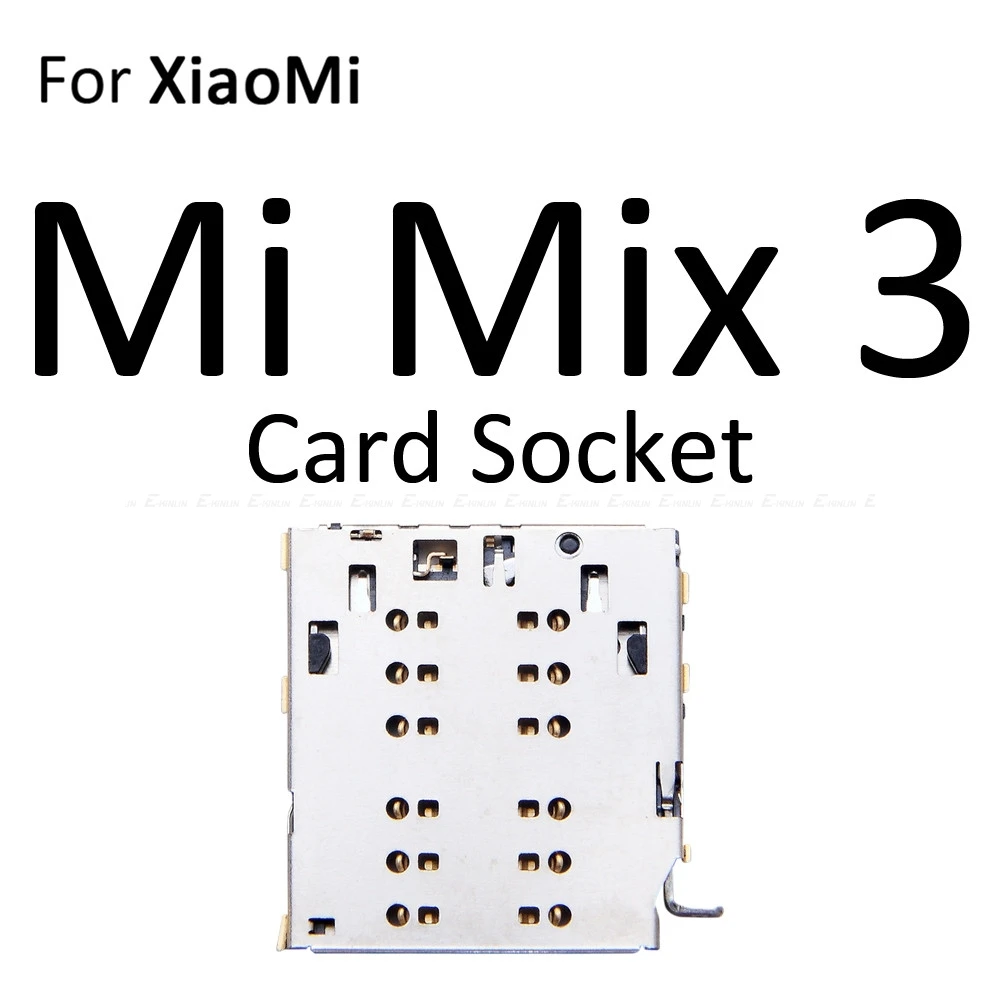 Карта Micro SD Sim карты слот, разъем для лотка адаптер Коннектор кард-ридера для Xiaomi Mi Mix 3 2S 2 контейнер держатель Запчасти для авто - Цвет: For Mi Mix 3 Socket