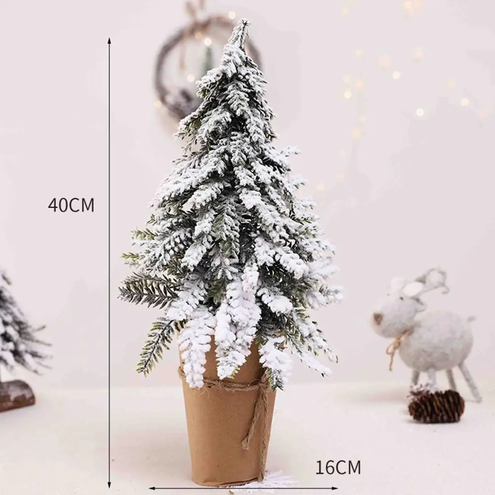 Christmas Trees Имитация снега Флокирование мини-елка украшения Искусственный настольный мини-елка фестиваль миниатюрное дерево#5 - Цвет: Christmas Trees