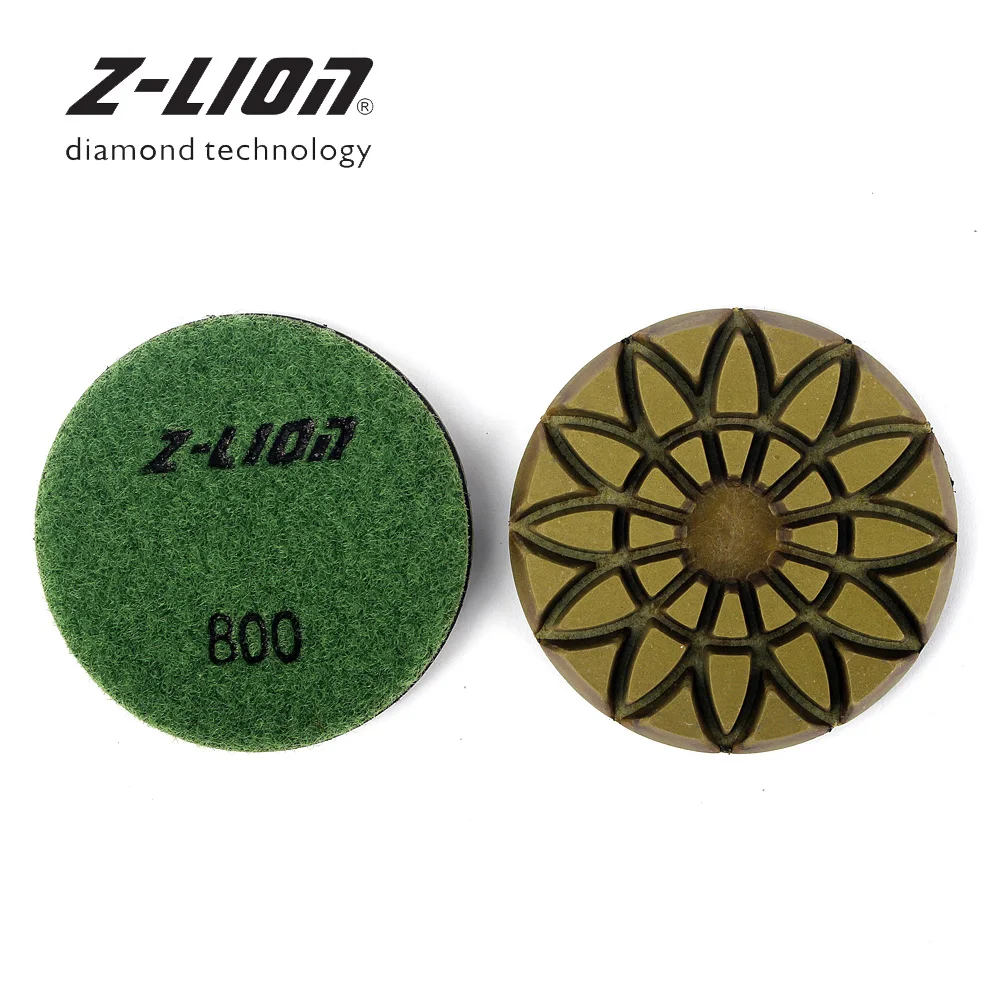 Z-LION 1 шт. 3 дюймов Алмазный Полировочный диск колодки Влажные Применение для бетонный гранитный Мрамор каменный пол, наждачный диск дизайн шлифовального круга