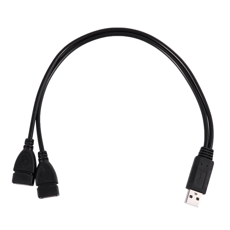 USB 2,0 A папа-2 двойной USB гнездовой разъем Y разветвитель концентратор Шнур питания Кабель-адаптер
