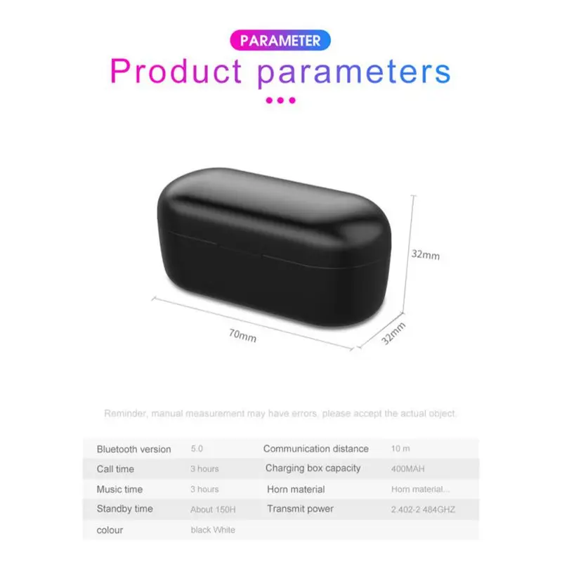 TWS беспроводные bluetooth-наушники стерео 3D сенсорный контроль Отпечатков пальцев 5 В наушники-вкладыши с микрофоном с зарядным чехлом белый черный