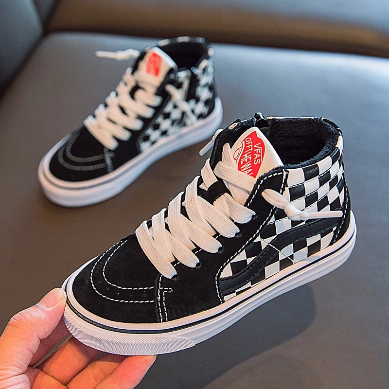 

hot sale flats Girls Shoes Autumn And Winter Boys 2019 New Two Cotton Shoes Children Sports Shoes plus Fleece shoe
