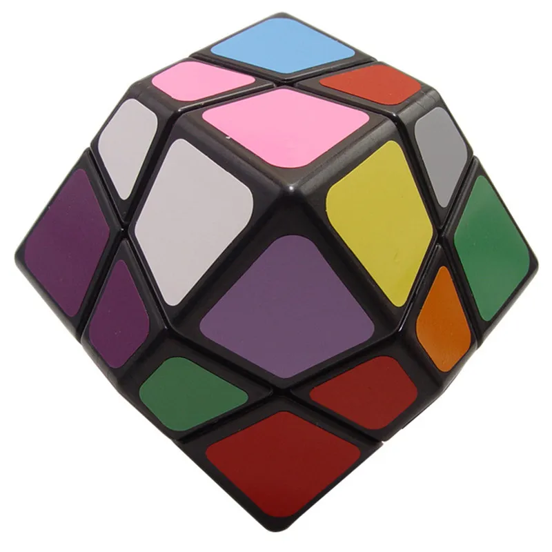 Черный LanLan четыре оси Megaminx 2x2x2 Безопасный АБС-пластик наклейка волшебный куб быстрый ультра-Гладкий 2x2 скоростной Головоломка Куб детские игрушки подарок - Цвет: Черный