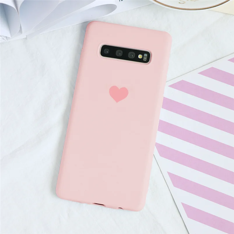 Крышка для samsung Galaxy A40 A50 A70 A10 A10E A20 A20E A30 A60 M20 M30 Note 5, 8, 9, 10 Pro S7 S8 S9 S10 Plus TPU сердце матовый чехол - Цвет: 31Kfe-tipfexin