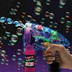 Machine à bulles LED pour enfants, 2 x pistolet à rayons, jouet d'extérieur pour le jardin 