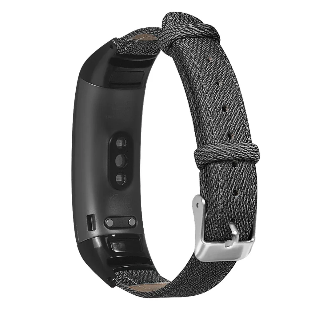 Умные браслеты из джинсовой ткани и кожи ремешок совместимый с Huawei Honor Band 5/4